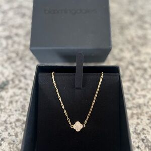 Bloomingdale's Diamond Clover and 14K Gold Necklace